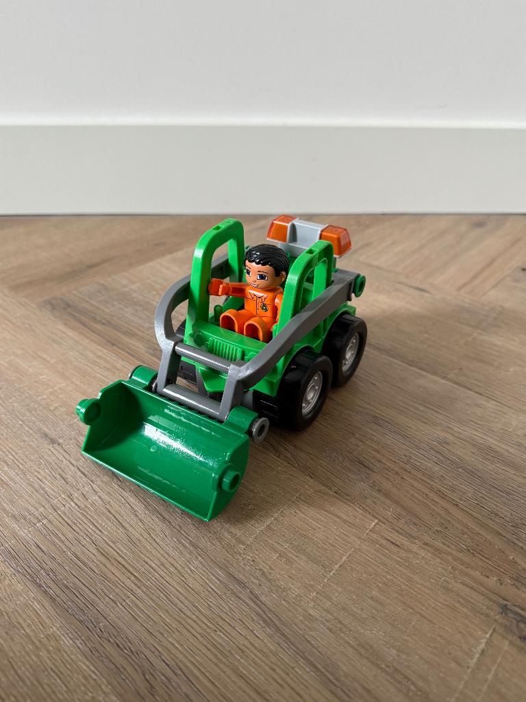 HEel goed groen Lego Duplo vintage veegmachine shovel 4978, Ophalen of Verzenden, Zo goed als nieuw, Duplo