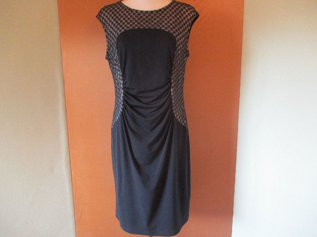 Apanage jurk maat 42., Kleding | Dames, Jurken, Zo goed als nieuw, Maat 42/44 (L), Blauw, Onder de knie, Verzenden
