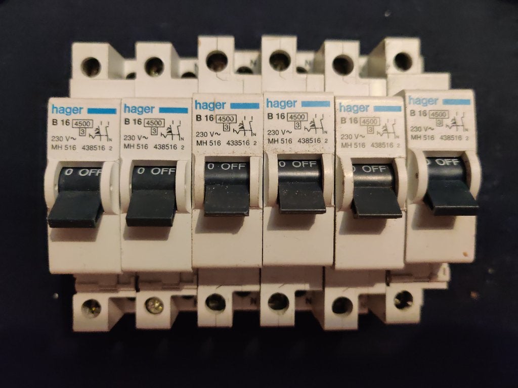 Hager Installatieautomaat B16 MH 516 438516 2, Ophalen of Verzenden, Nieuw