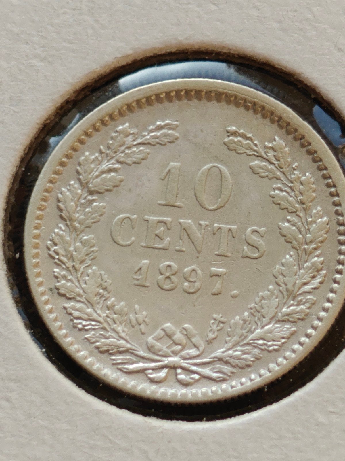 10 cent 1897 Wilhelmina - Zilveren munt, Postzegels en Munten, Munten | Nederland, Zilver, Ophalen of Verzenden, 10 cent, Koningin Wilhelmina