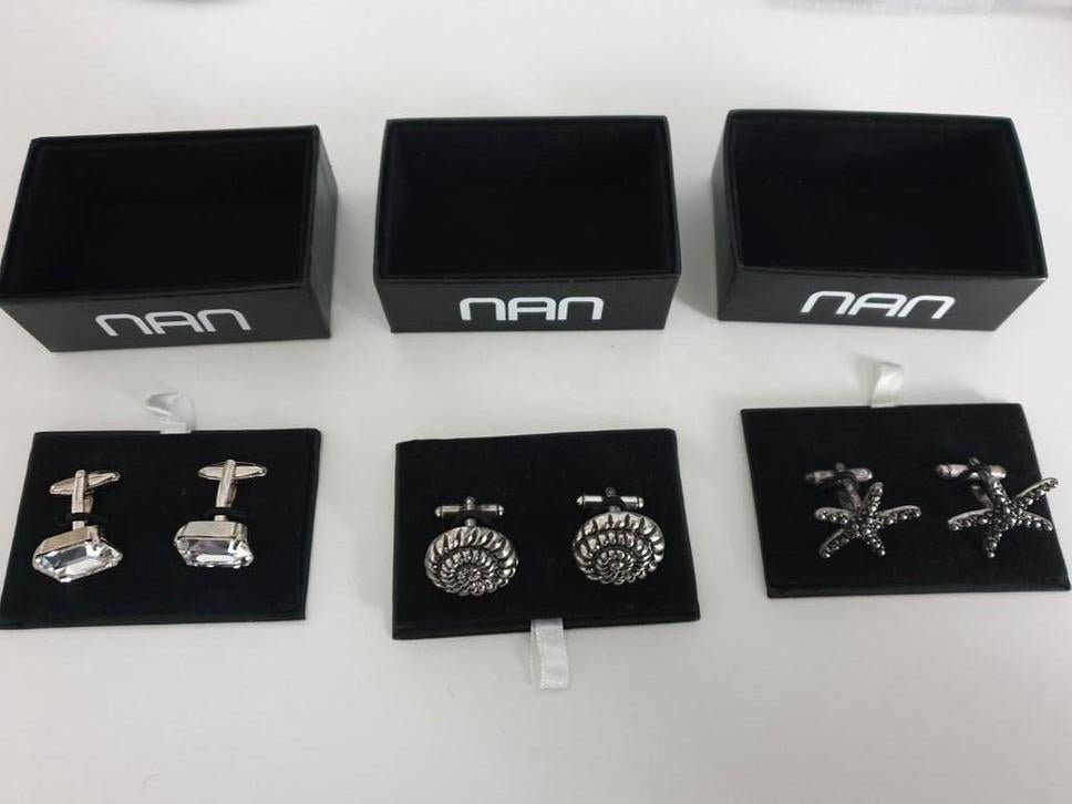 Nan manchetknopen (3 paar), Verzenden, Nieuw, Overige materialen
