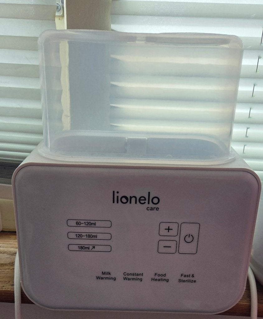Dubbele melkverwarmer Lionelo, Ophalen, Zo goed als nieuw, Flessen- of potjesverwarmer