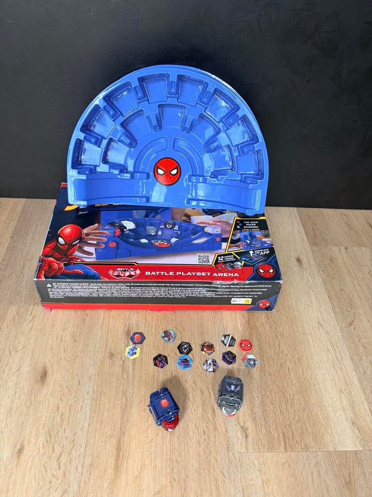 Spider-Man Battle Playset Arena met tokens en spinners, Ophalen, Zo goed als nieuw