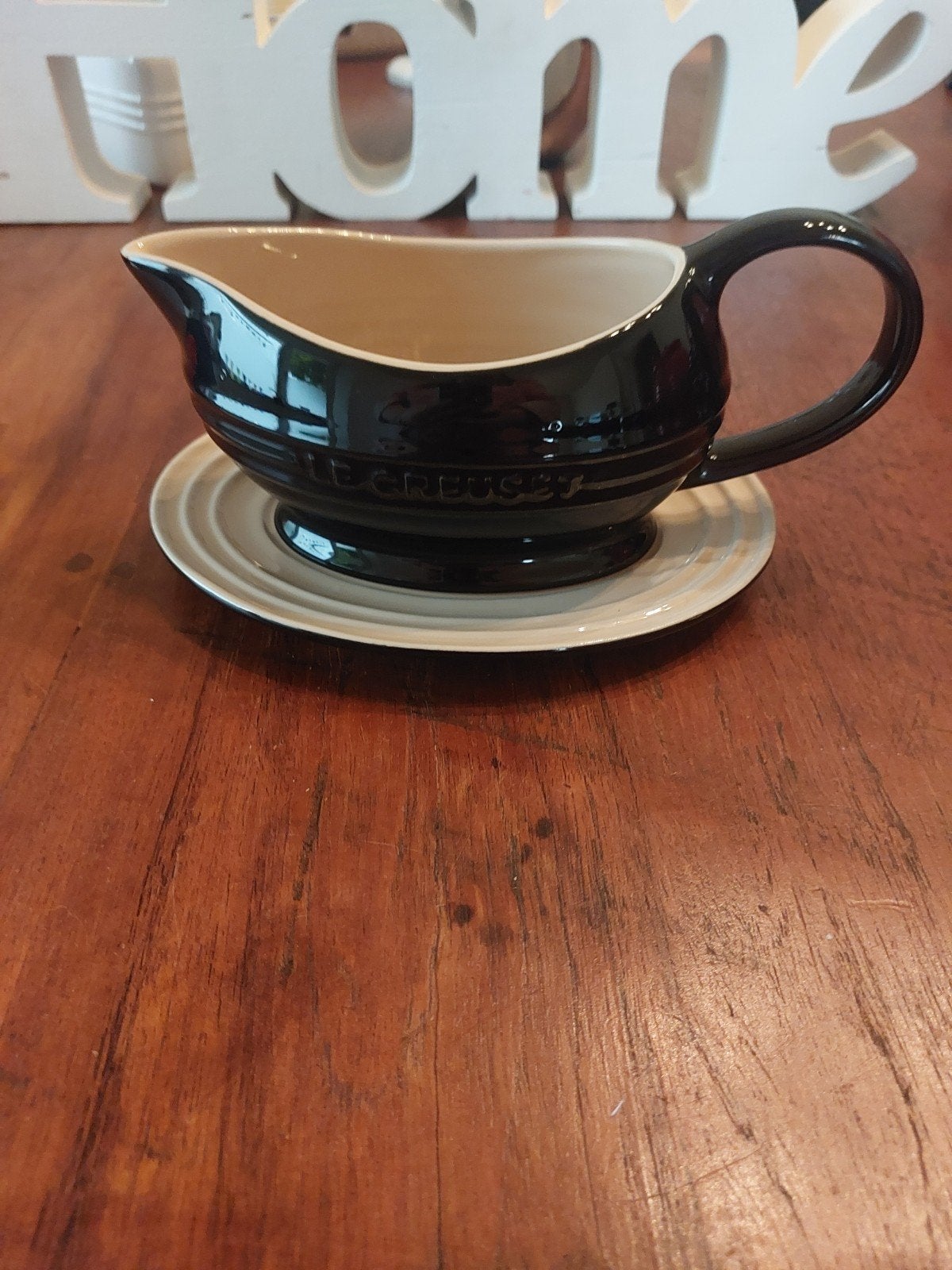 Le Creuset sauskom 0.46 liter zwart, Le Creuset, Ophalen of Verzenden, Zwart, Steen/keramiek