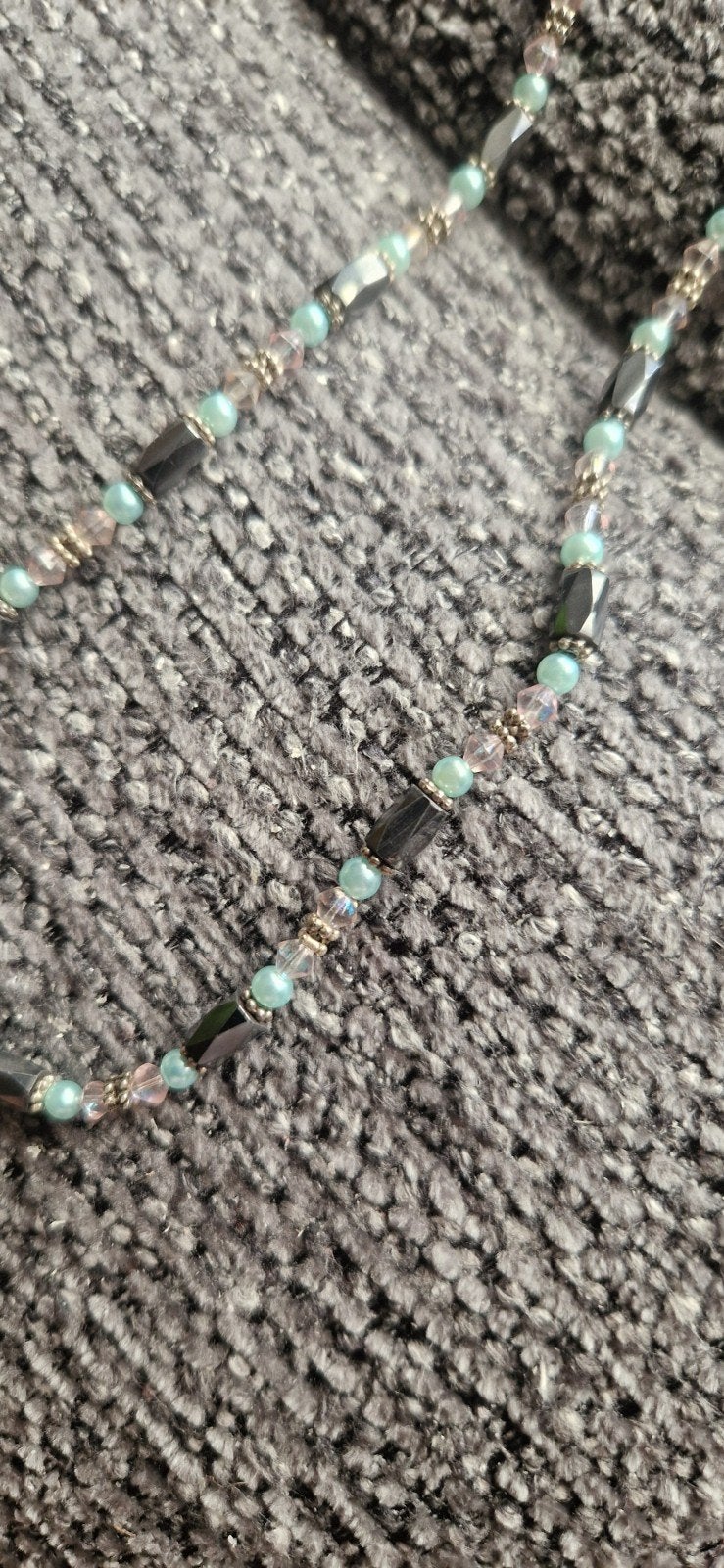 Kleine magneet ketting / armband, Overige materialen, Gebruikt, Blauw, Ophalen of Verzenden