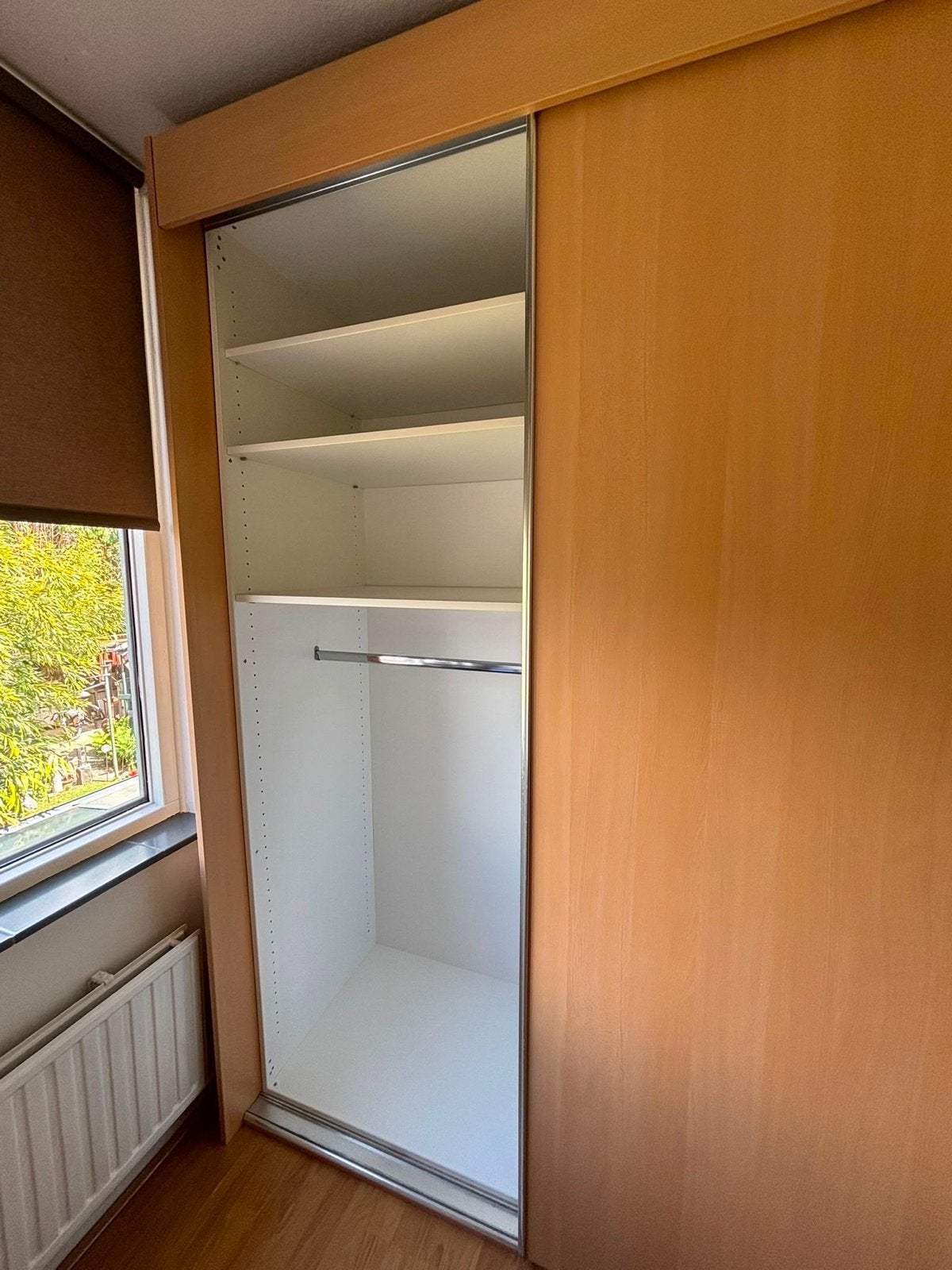 Kledingkast met schuifdeuren en spiegel, Ophalen, 200 cm of meer, 150 tot 200 cm, Zo goed als nieuw