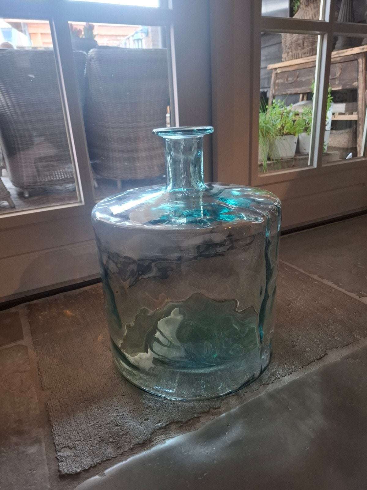 Fles transparant Guan glas h 44 d 35 cm Mica Decorations Ede, Huis en Inrichting, Ophalen, Transparant, Glas