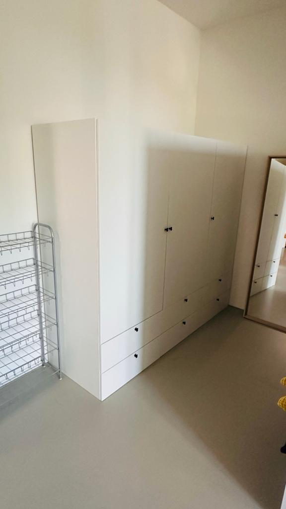 Ikea - platsa : 1-3 Witte kledingkasten  met lades en deuren, Ophalen, 200 cm of meer, 150 tot 200 cm, Zo goed als nieuw