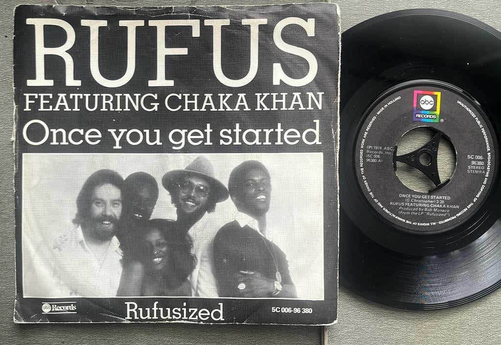 Rufus + Chaka Khan - Once you get started 7” NL 1974, Gebruikt, 7 inch, Single, Ophalen of Verzenden