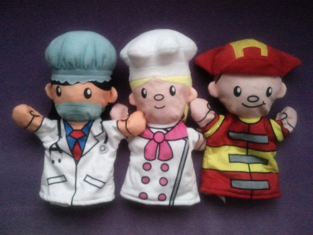 ALBERT HEIJN Knuffel HANDPOPPEN. 28 CM **Nieuw**, Overige typen, Nieuw, Ophalen of Verzenden, Met label