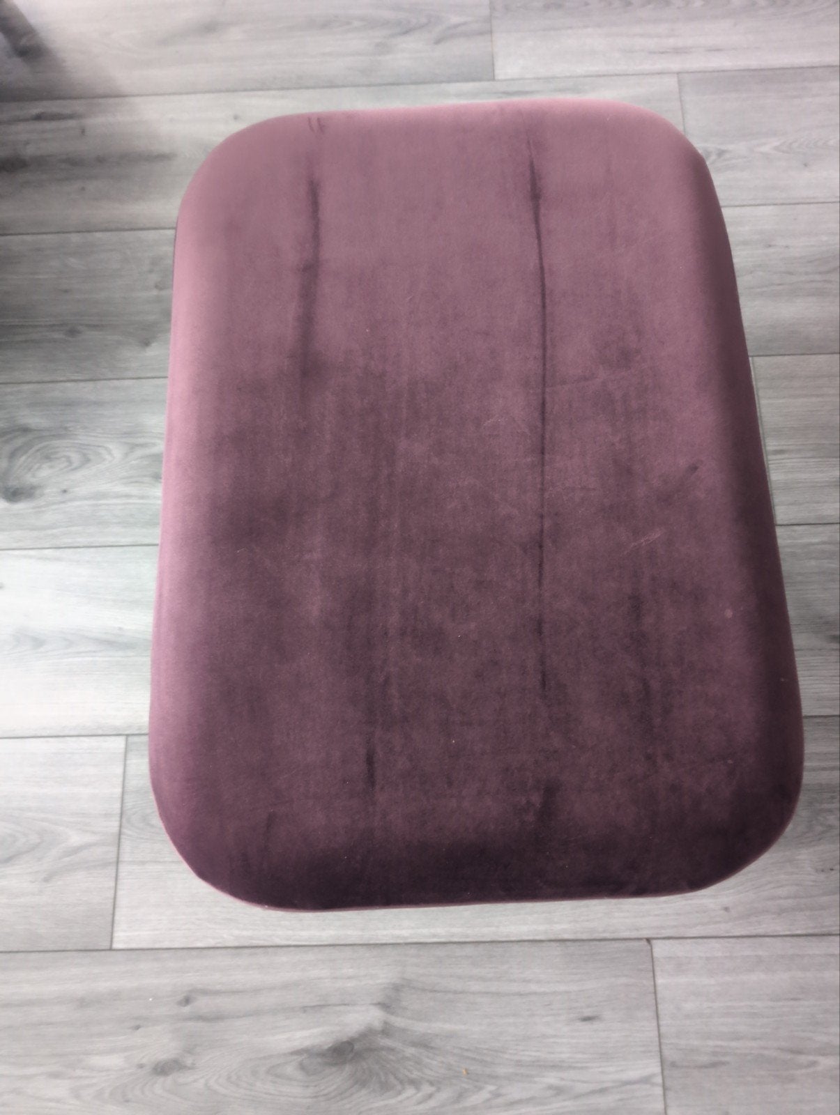 Paarse poef/voetenbank - 50x70x40cm, Huis en Inrichting, Banken | Voetenbanken en Poefen, Gebruikt, 50 tot 75 cm, Ophalen of Verzenden