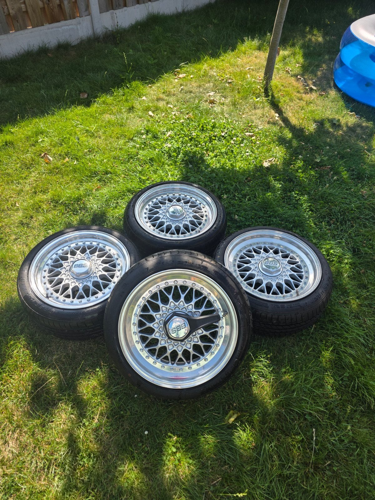 BBS RS 001 15 inch 4x100 Velgen met Banden 3 delig, Gebruikt, 15 inch, Banden en Velgen, Ophalen of Verzenden