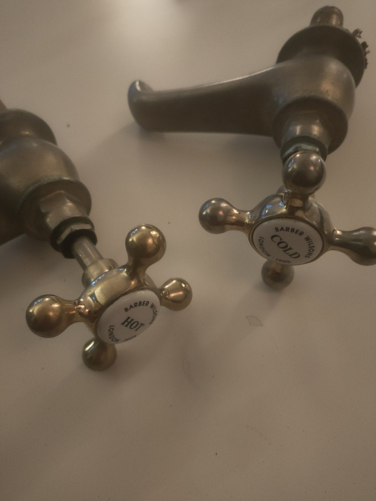 Antieke Barber Wilsons kranen - Warm en Koud, Doe-het-zelf en Verbouw, Sanitair, Ophalen of Verzenden