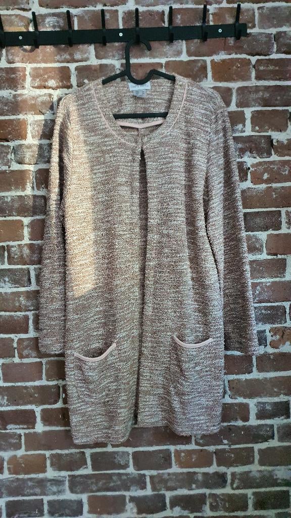 Laura Kent lang vest XL – beige warm, Kleding | Dames, Ophalen of Verzenden, Zo goed als nieuw, Maat 46/48 (XL) of groter, Beige