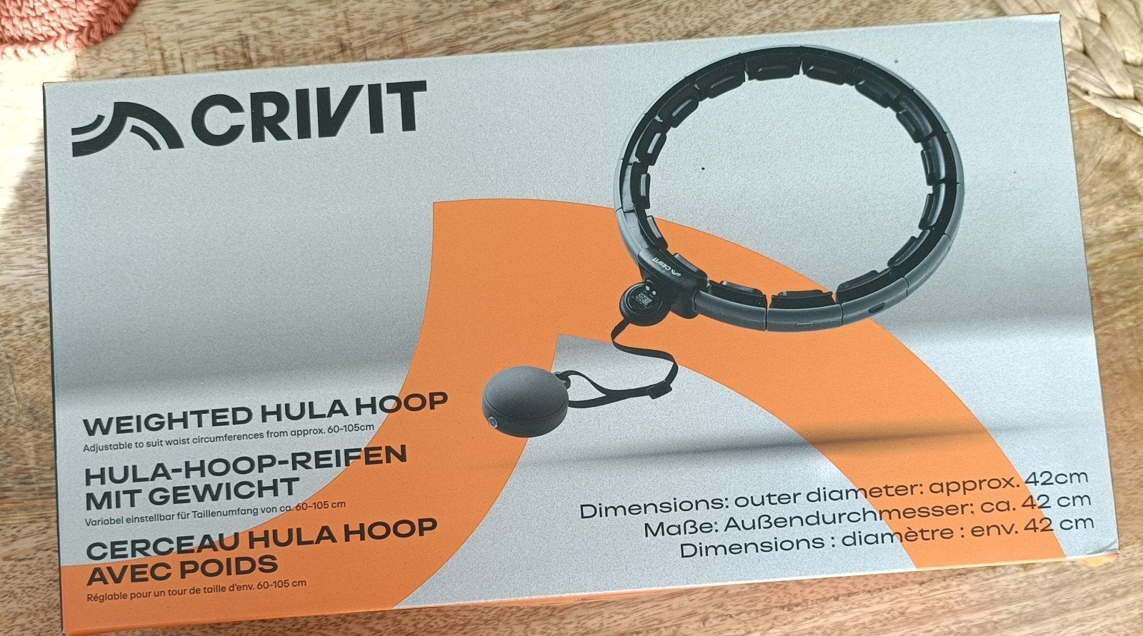 Crivit Weighted Hula Hoop - Fitness Hoelahoep met Gewicht, Sport en Fitness, Hoelahoeps, Ophalen, Met gewicht, Nieuw, Fitness hoelahoep