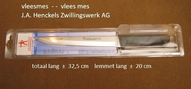 vleesmes, Henckels Zwillingswerk mes, nieuw in de verpakking, Ophalen of Verzenden, Nieuw, Rvs of Chroom