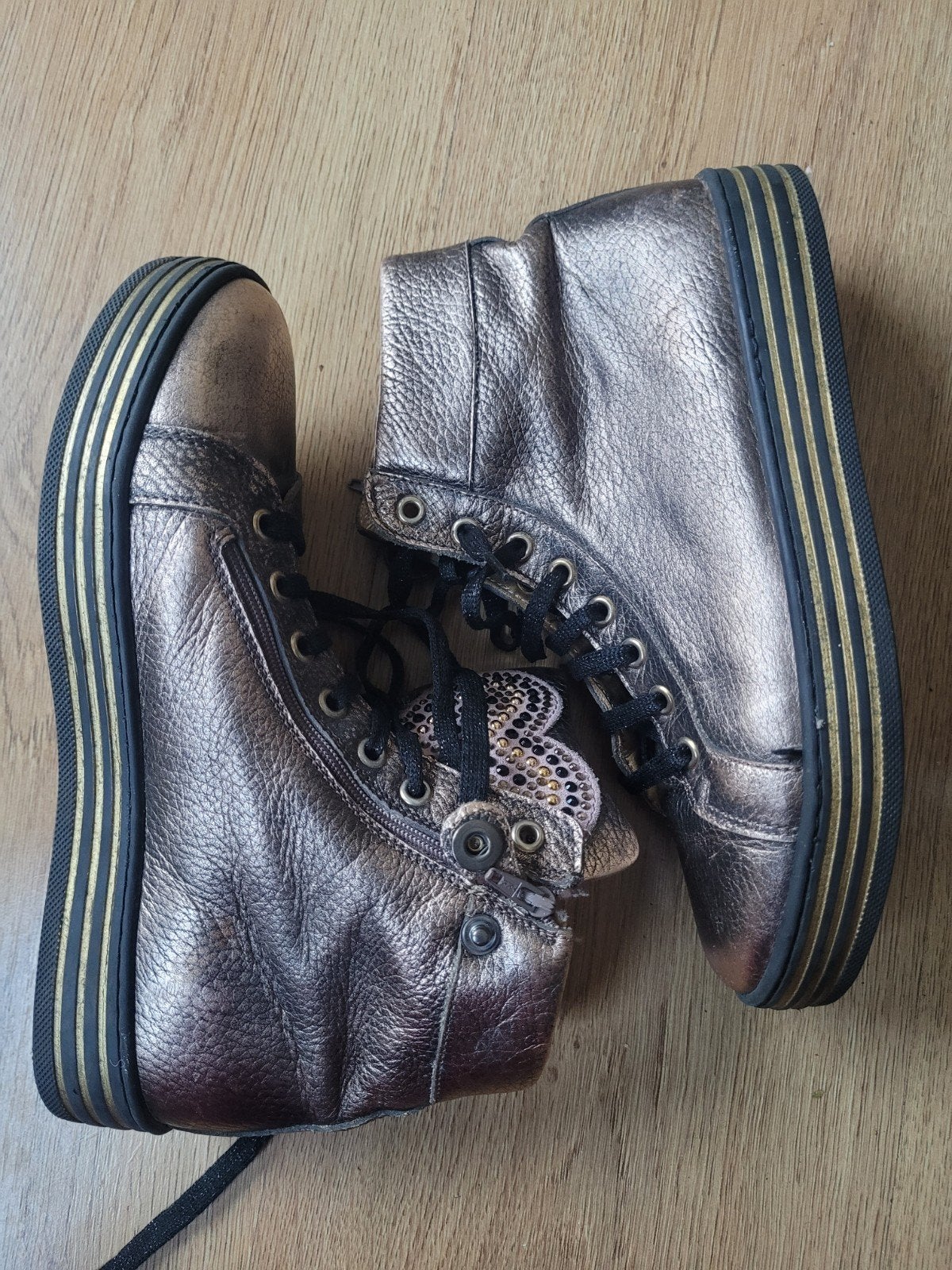 35 Zecchino d'Oro bronzen meisjes schoenen leren voering, Meisje, Zecchino d'Oro, Schoenen, Ophalen of Verzenden