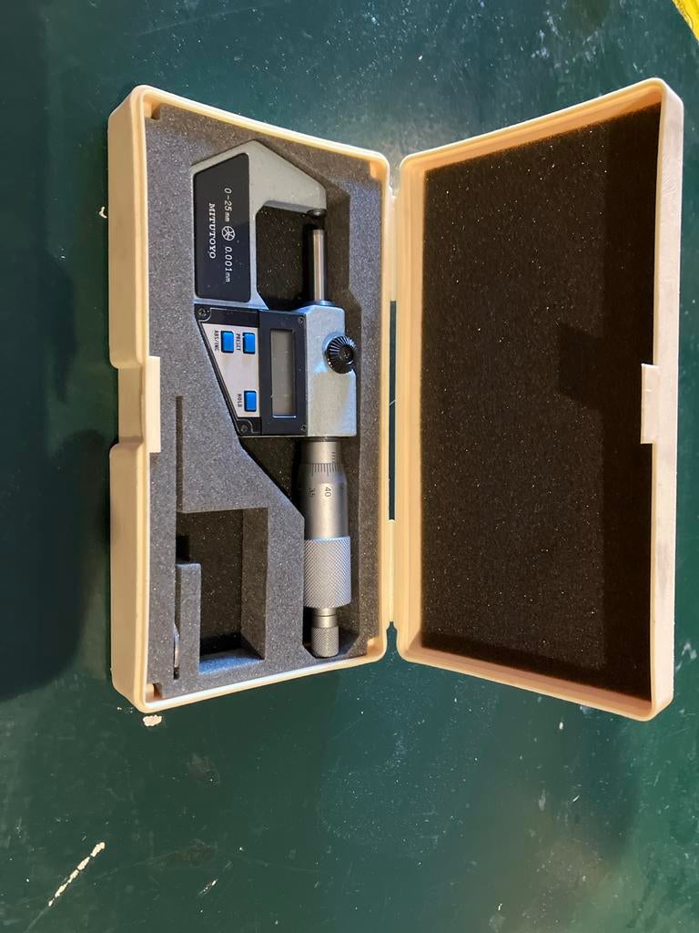 Mitutoyo Digitale Micrometer 0-25mm - Nauwkeurig Meetinstrum, Ophalen of Verzenden, Zo goed als nieuw, Afstand