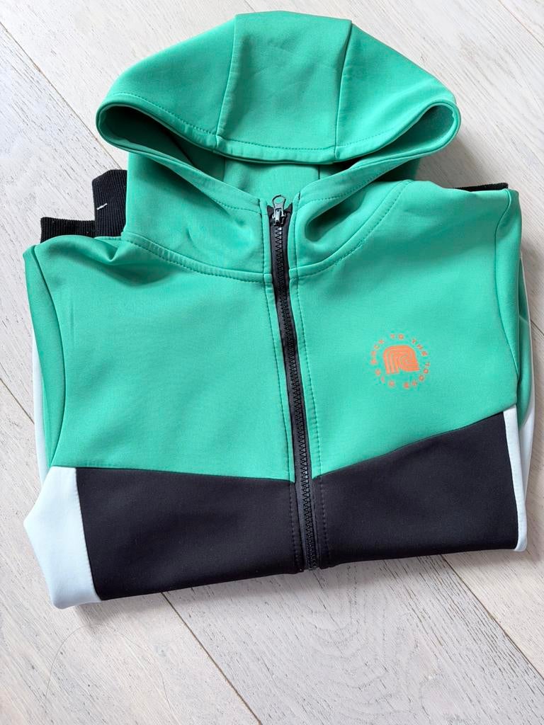 Trainingsjack zeeman groen/ zwart mt 158/164, Ophalen of Verzenden, Zo goed als nieuw, Jongen, Jas