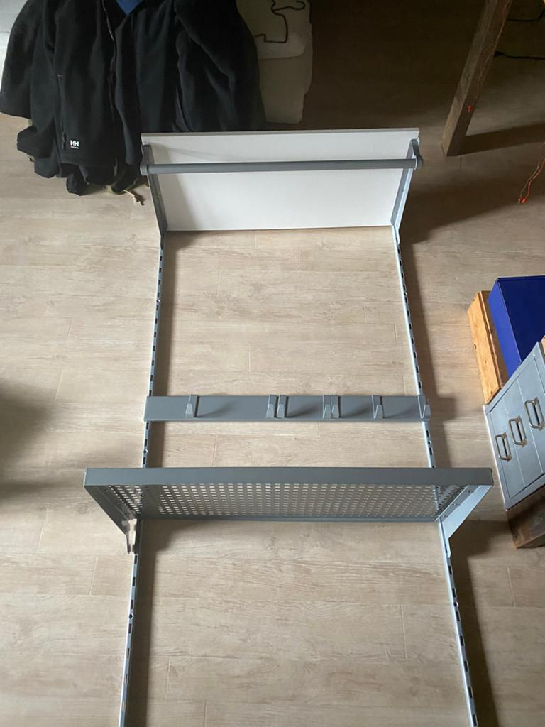 Modulaire kapstok met planken en haken - Grijs/Wit, Ophalen of Verzenden, Zo goed als nieuw