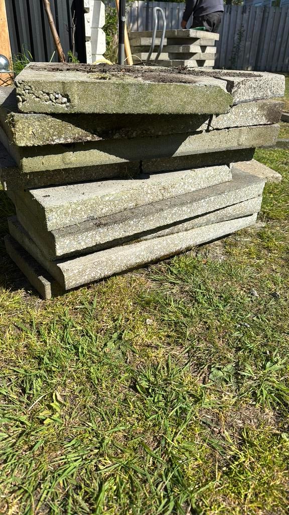 Gebruikte of verzaagde border randen beton, Tuin en Terras, Ophalen, Gebruikt, Minder dan 5 m², Beton