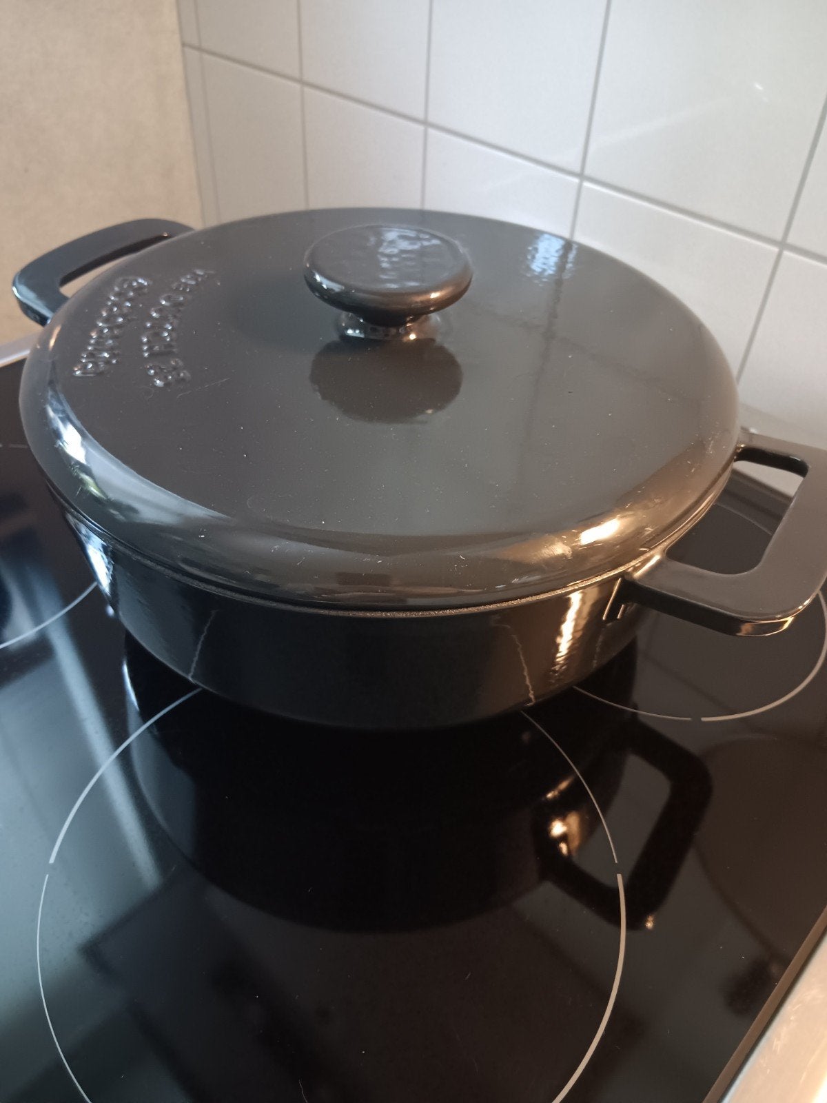 Mooie  braadpan van Brabantia, gietijzer, Huis en Inrichting, Geschikt voor inductie, Ophalen of Verzenden, Zo goed als nieuw