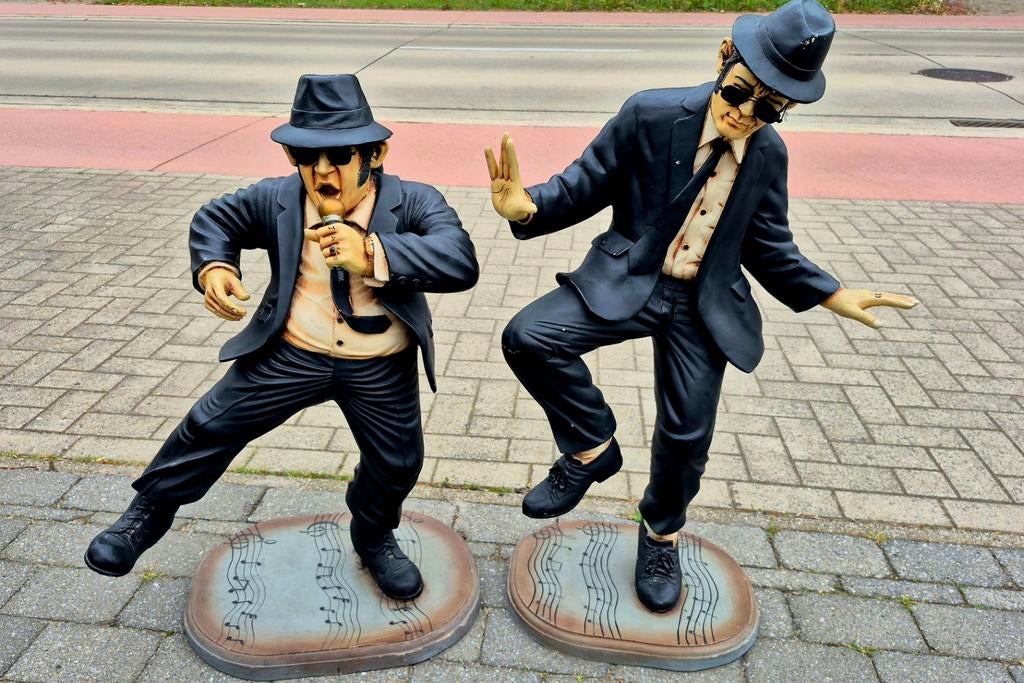 Blues Brothers Beelden - Decoratieve Figuren, Antiek en Kunst, Groep mensen, 50 - 100 cm, Beeld, Composieten