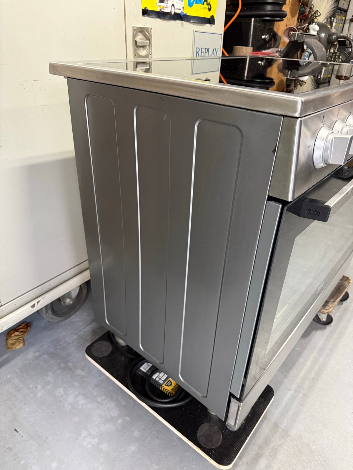 Beko Keramisch Fornuis 5 Pits 90 cm Breed, Ophalen, Gebruikt, 60 cm of meer, Keramisch
