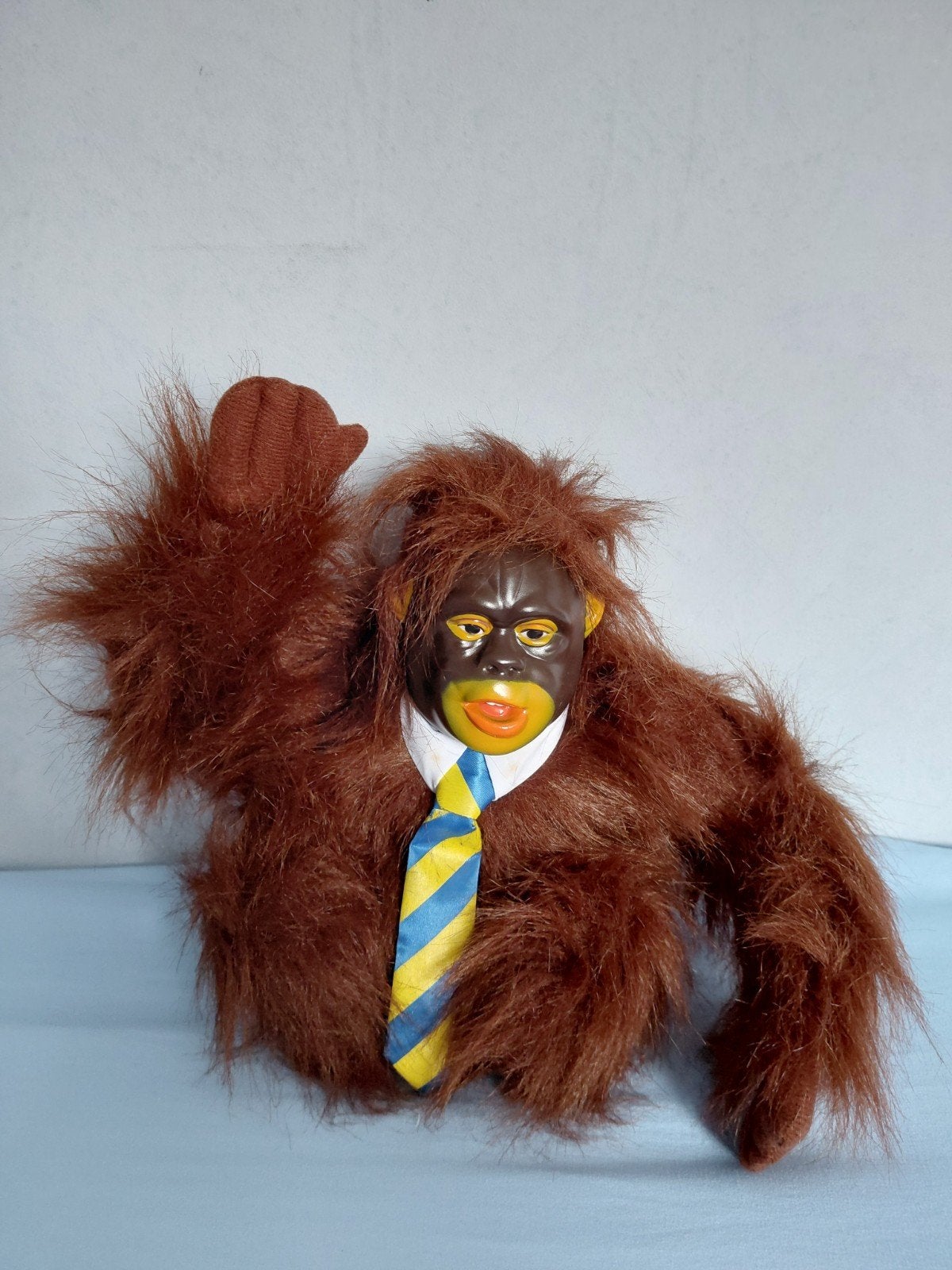 Jaap Aap – Vintage knuffel/apenpop met stropdas, Ophalen of Verzenden, Gebruikt, Overige soorten, Beeldje of Figuurtje