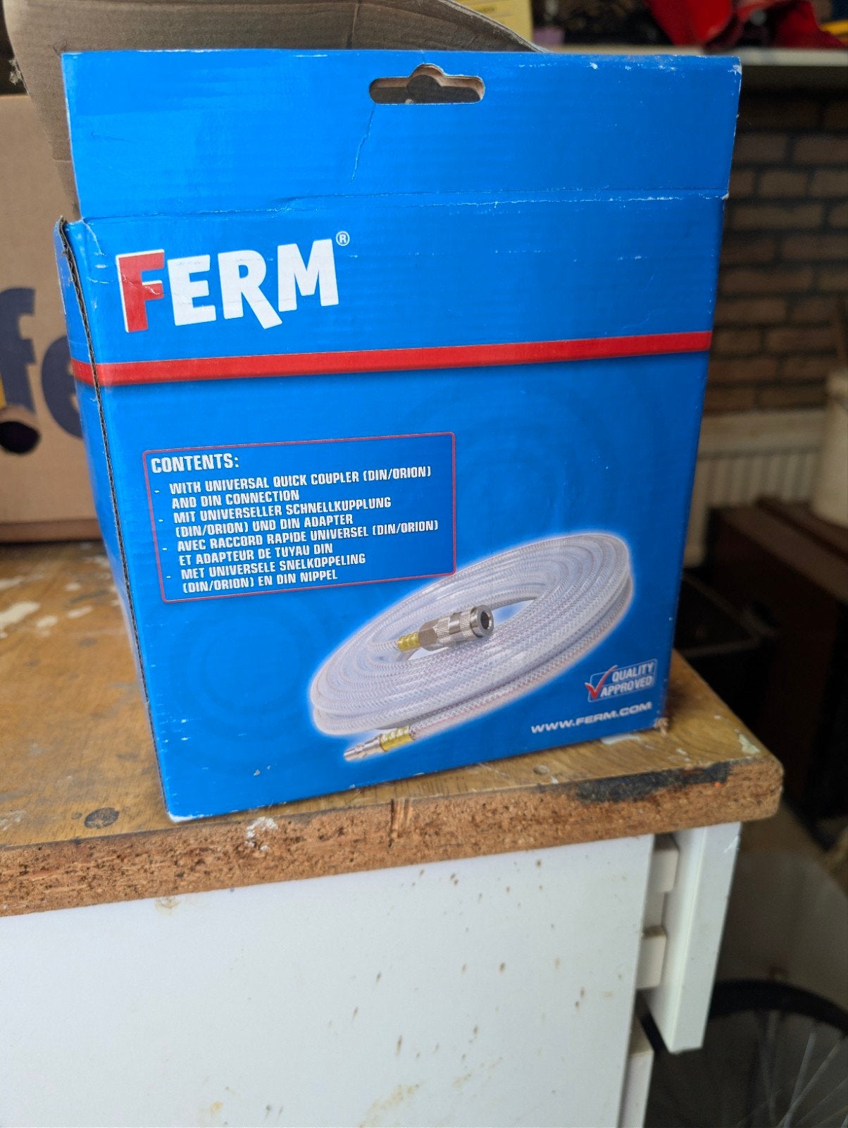 Ferm luchtslang met snelkoppeling (DIN/Orion), Ophalen of Verzenden, Nieuw, Overige typen, Ferm