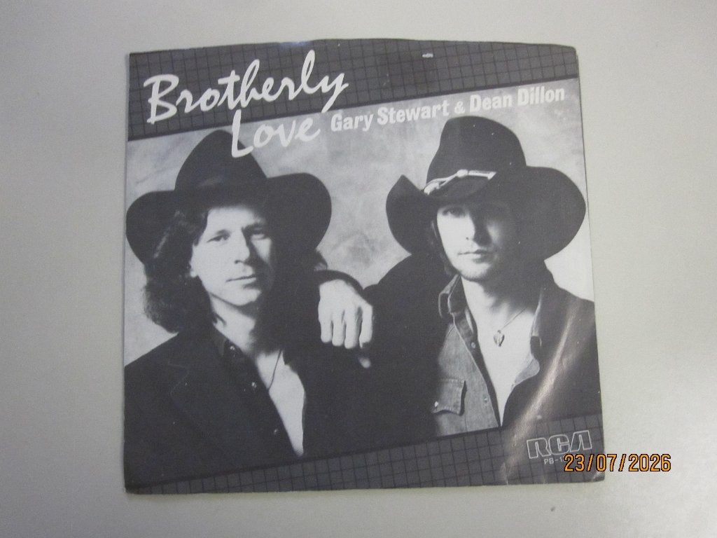 GARY STEWART/DEAN DILLON - brotherly love - vinyl 7', Gebruikt, 7 inch, Ophalen of Verzenden, Overige typen