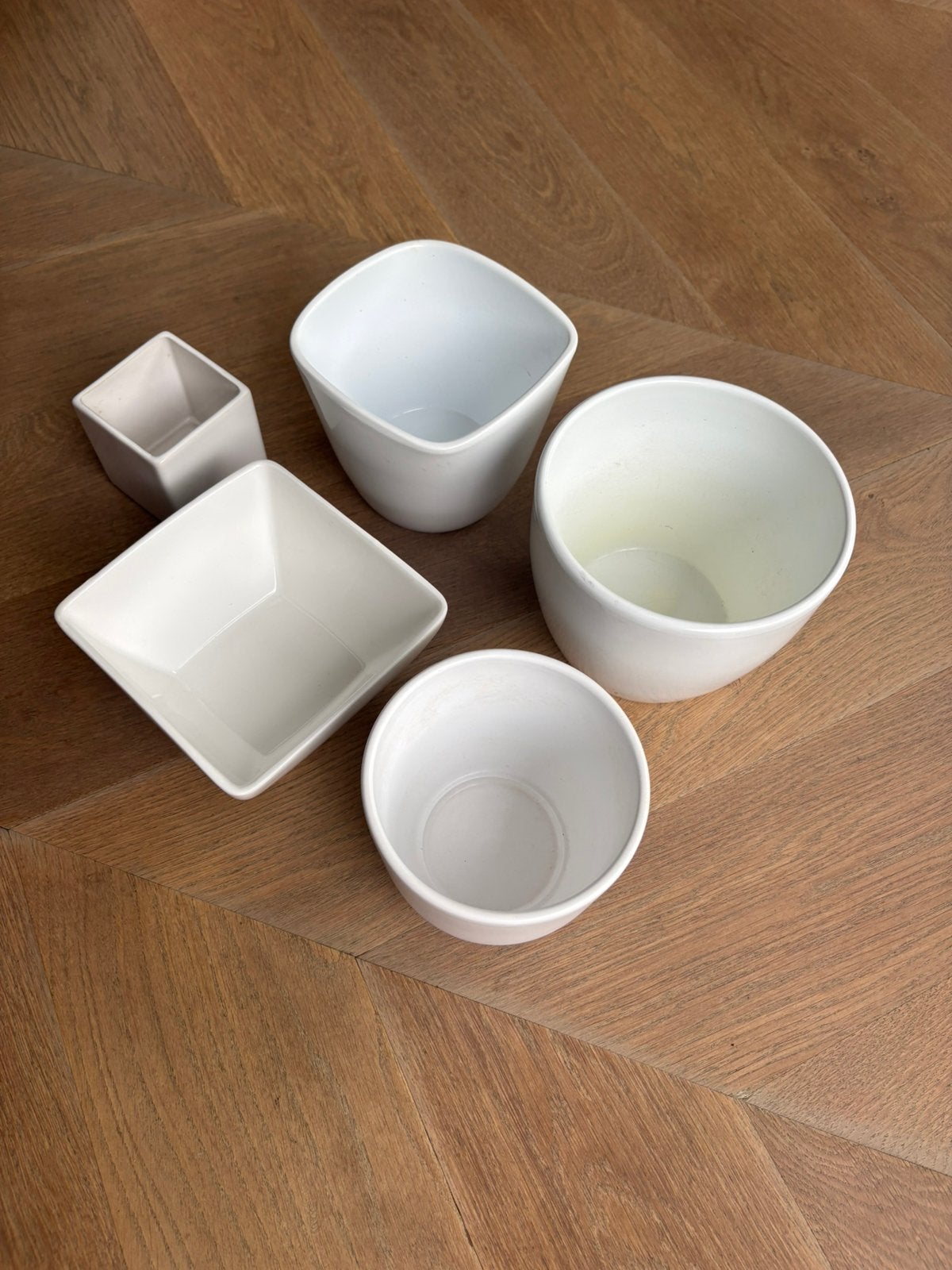 5x Witte potjes | planten | binnenpot | bloempot, Ophalen