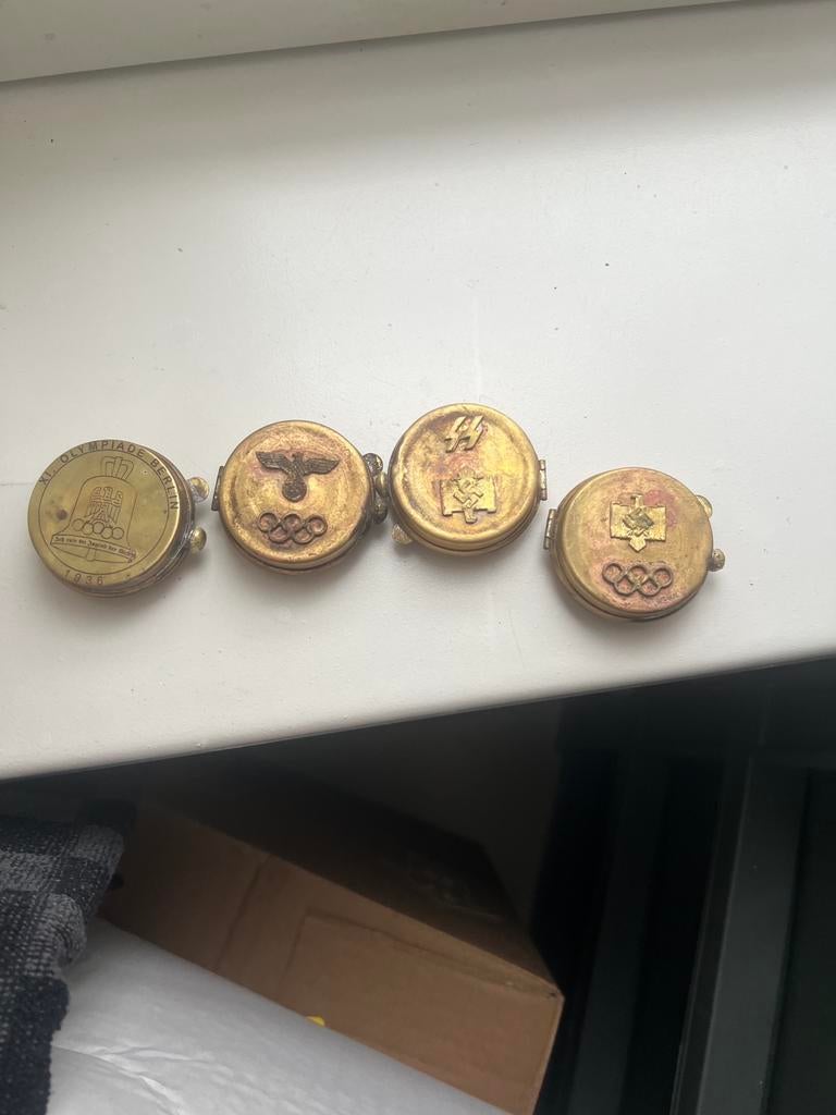 Dozen voor kompas de 2 wereldoorlog, Antiek en Kunst, Antiek | Koper en Brons, Ophalen, Brons