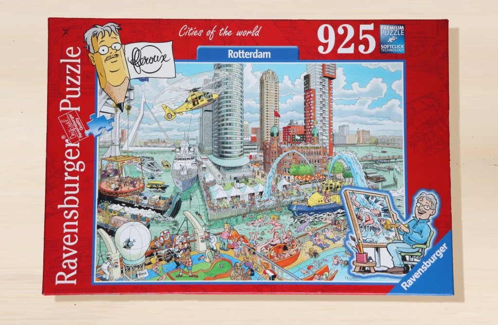 Ravensburger puzzel Rotterdam 925 stukjes z.g.a.n., Ophalen of Verzenden, 500 t/m 1500 stukjes, Zo goed als nieuw, Legpuzzel