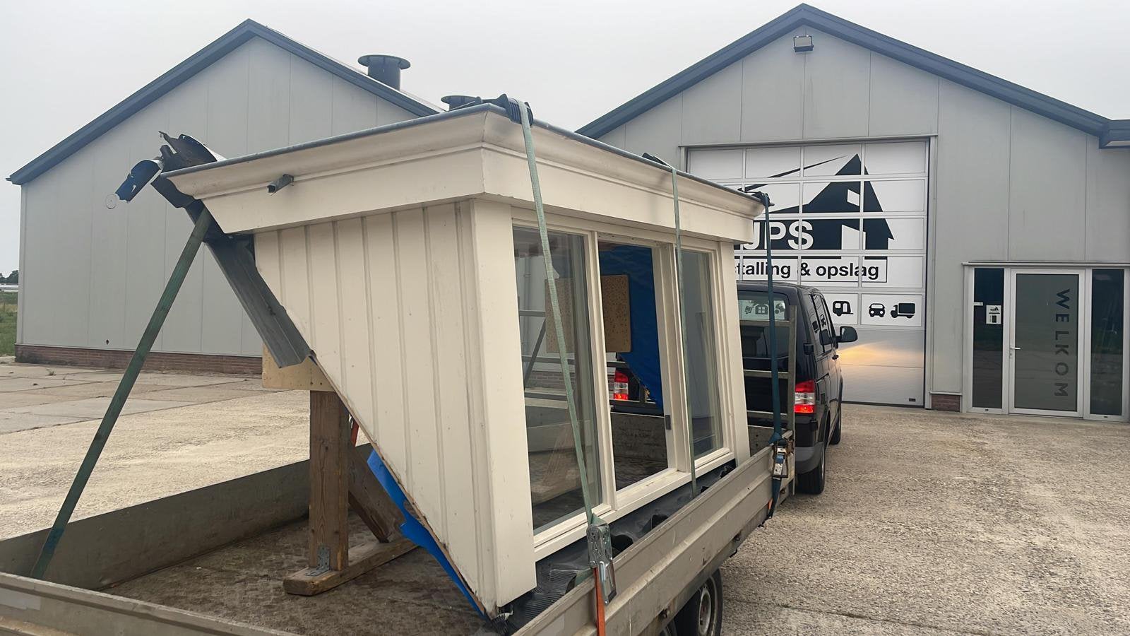 Hardhout Dakkapel of kozijn, Doe-het-zelf en Verbouw, Kozijnen en Schuifpuien, Ophalen, Gebruikt, Dakkapel, 225 cm of meer