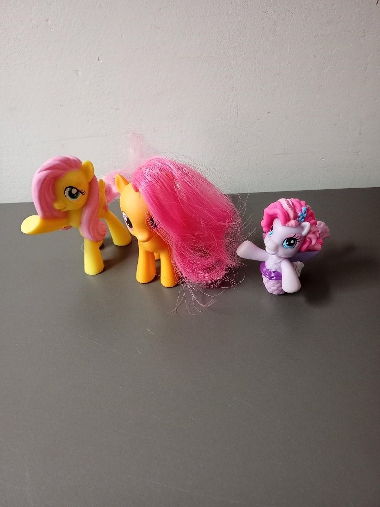 Set My Little Pony figuren 3 stuks, Ophalen of Verzenden, Gebruikt