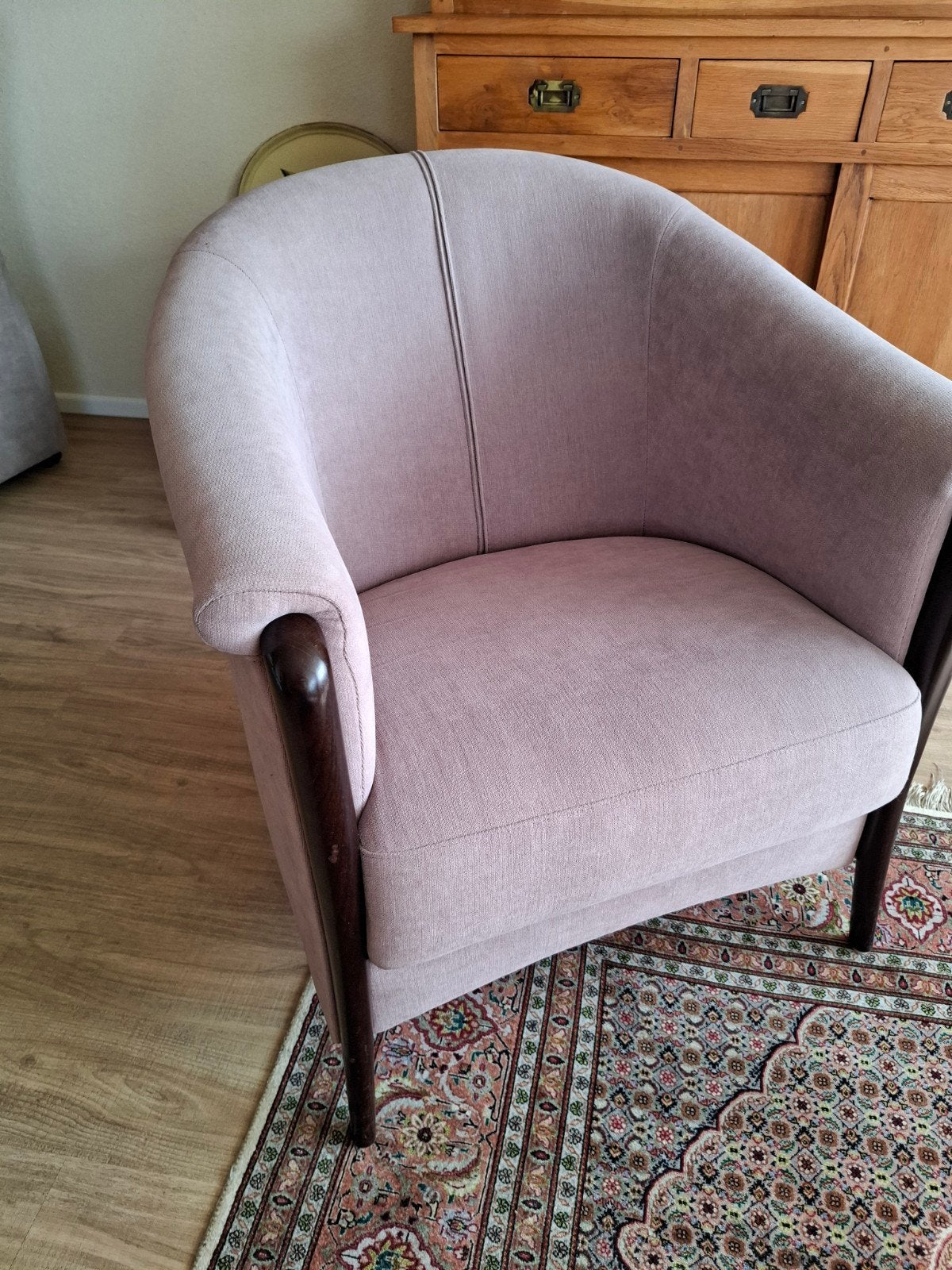 mooie oud  roze stoel, Ophalen, Gebruikt, Minder dan 75 cm, 50 tot 75 cm