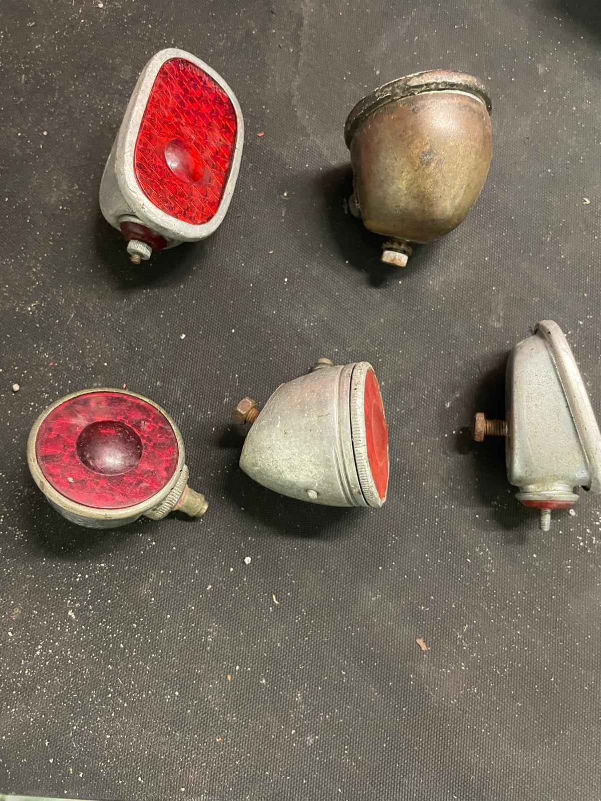 5 complete fiets oldtimer achterlichten, o.a. koets achterli, Fietsen en Brommers, Ophalen of Verzenden, Gebruikt, Oldtimerfiets