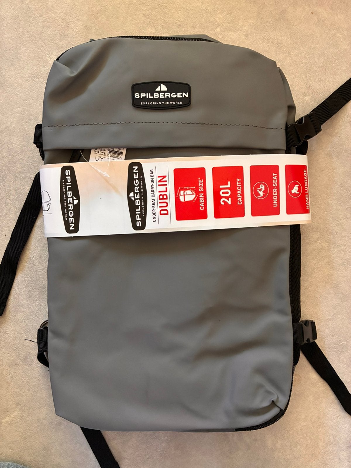 Spilbergen Dublin Under-Seat Carry-On Bag 20L, Nieuw, Minder dan 25 cm, 30 tot 45 cm, Ophalen