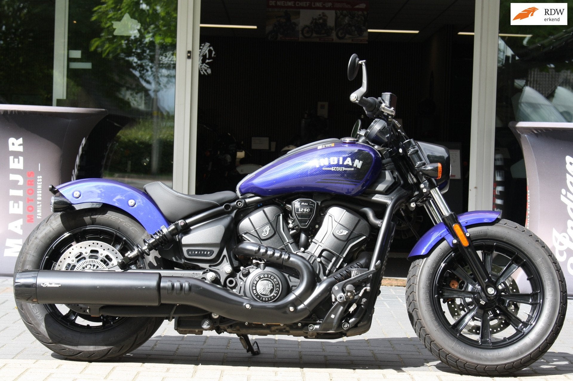 Indian Chopper 76 Scout Bobber Limited +Tech , 24 Maanden Ga, Chopper, Meer dan 35 kW, Indian, Handgeschakeld