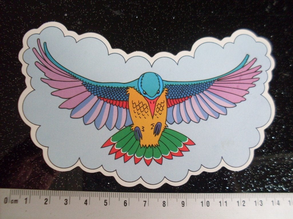sticker kolibri vogel vintage, Verzenden, Zo goed als nieuw, Dier en Natuur