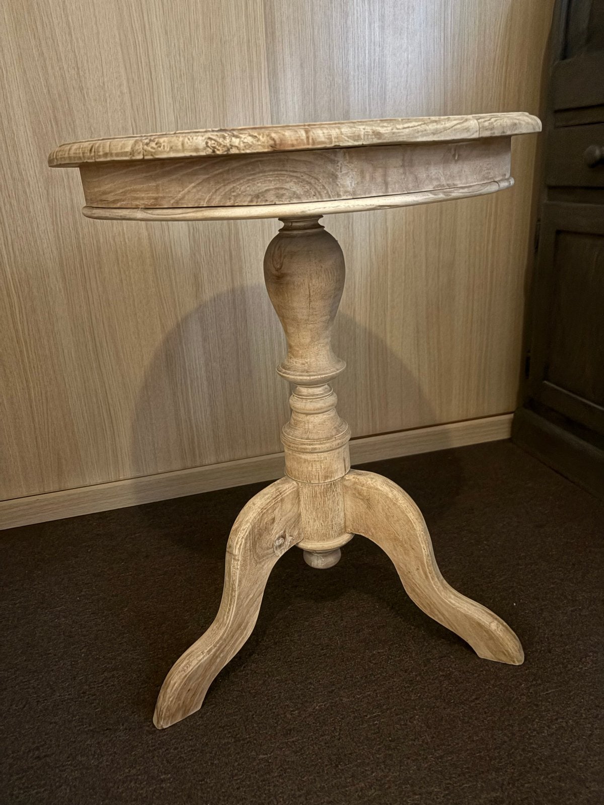 Teakhouten wijntafel - Bijzettafel, Ophalen, Minder dan 50 cm, Gebruikt, 50 tot 100 cm