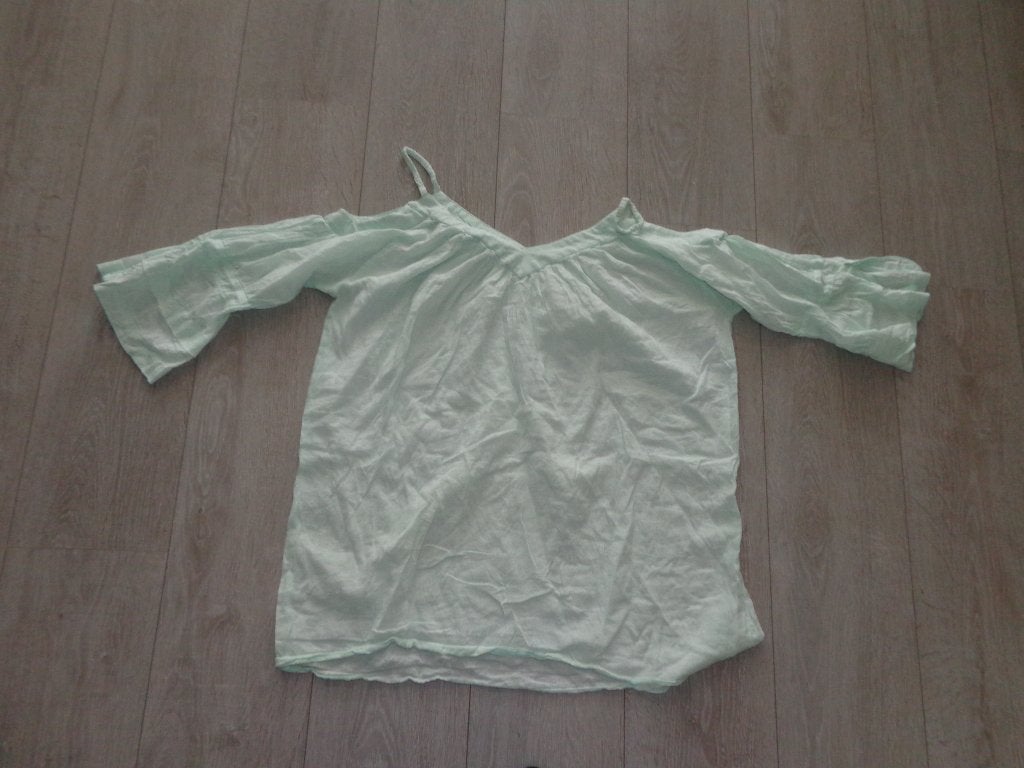 mintgroene damestuniek van Isla Ibiza, maat L, Ophalen of Verzenden, Gedragen, Maat 42/44 (L), Groen