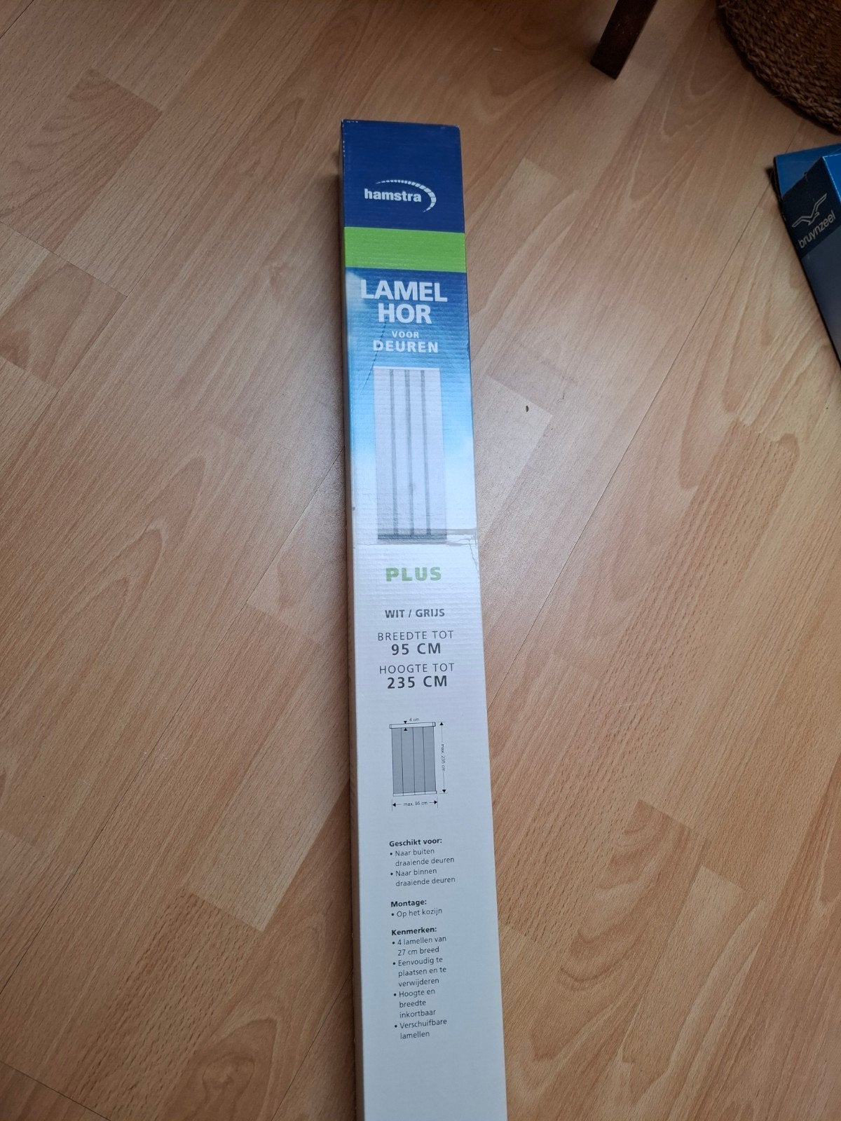 Hamstra Lamel Hor voor Deuren - Wit/Grijs, Doe-het-zelf en Verbouw, Deuren en Horren, Ophalen of Verzenden, Nieuw, Hordeur, 200 tot 215 cm