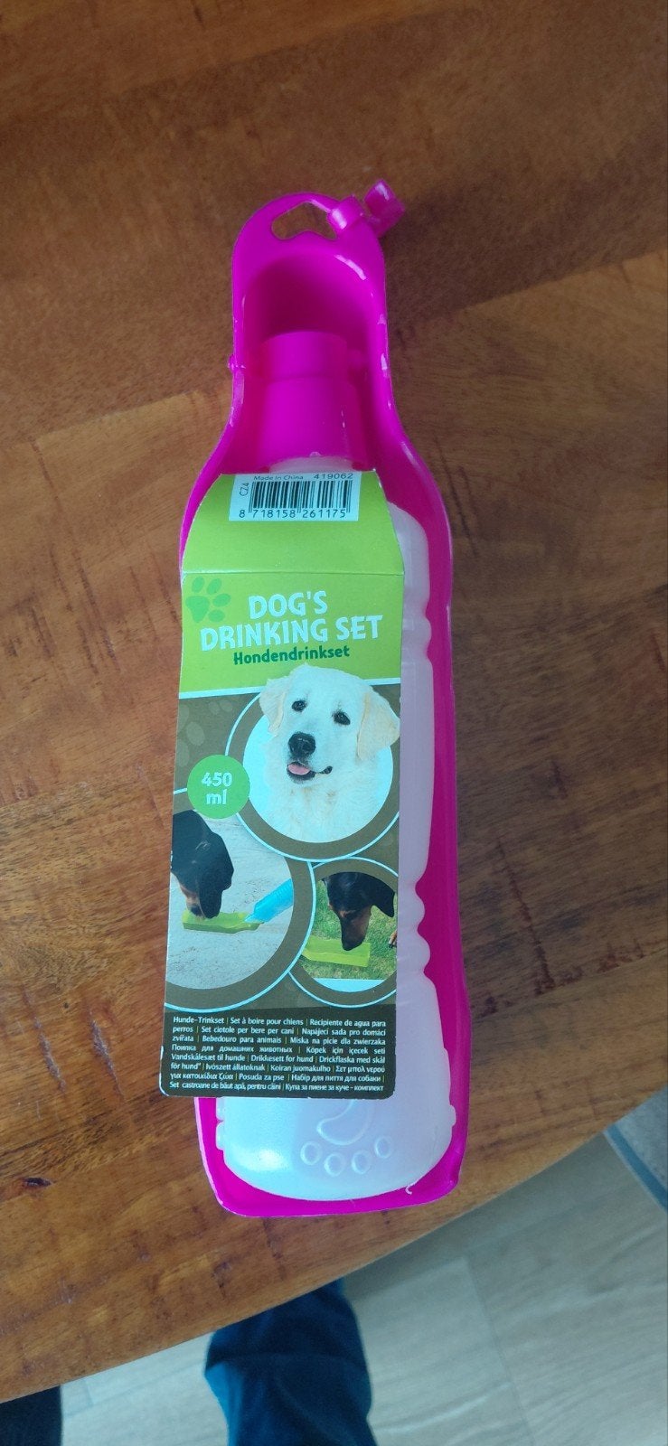 Honden drinkbak/beker, Ophalen
