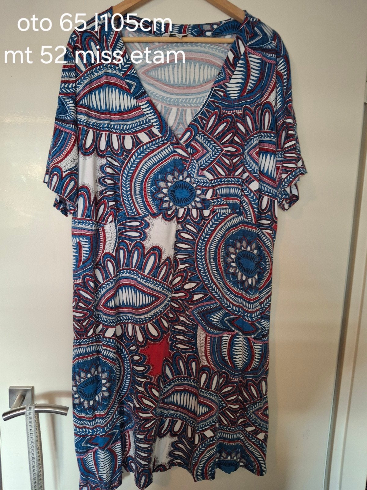 jurk mt 52, Kleding | Dames, Blauw, Jurk, Ophalen of Verzenden, Zo goed als nieuw