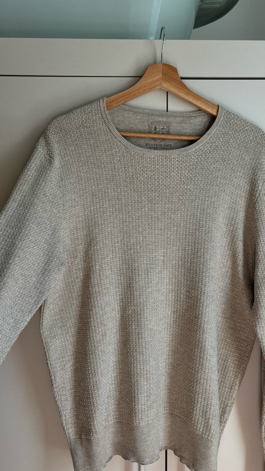 Beige State of Art trui van kasjmier, zijde en katoen, Ophalen of Verzenden, Zo goed als nieuw, Maat 48/50 (M), Beige