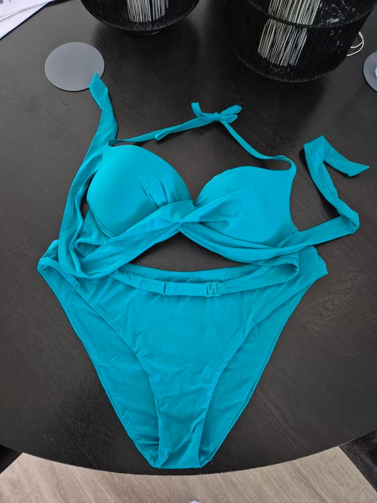 Calzedonia Cobey Bikini - Turquoise/Petrol, Kleding | Dames, Badmode en Zwemkleding, Overige kleuren, Calzedonia, Ophalen of Verzenden