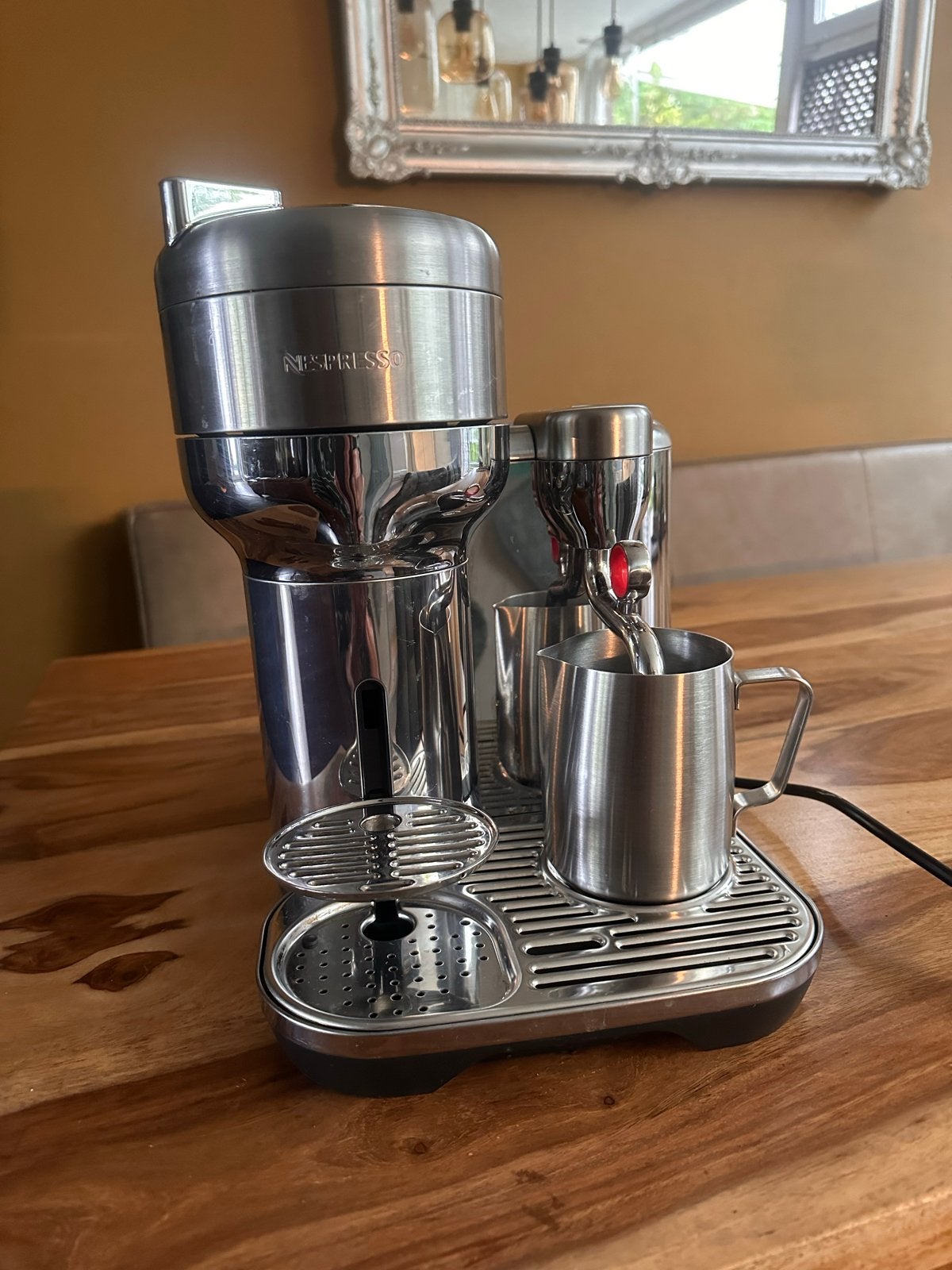 In Prijs verlaagd! Nespresso Vertuo Sage koffiemachine, Koffiemachine, Ophalen of Verzenden, Zo goed als nieuw, 1 kopje
