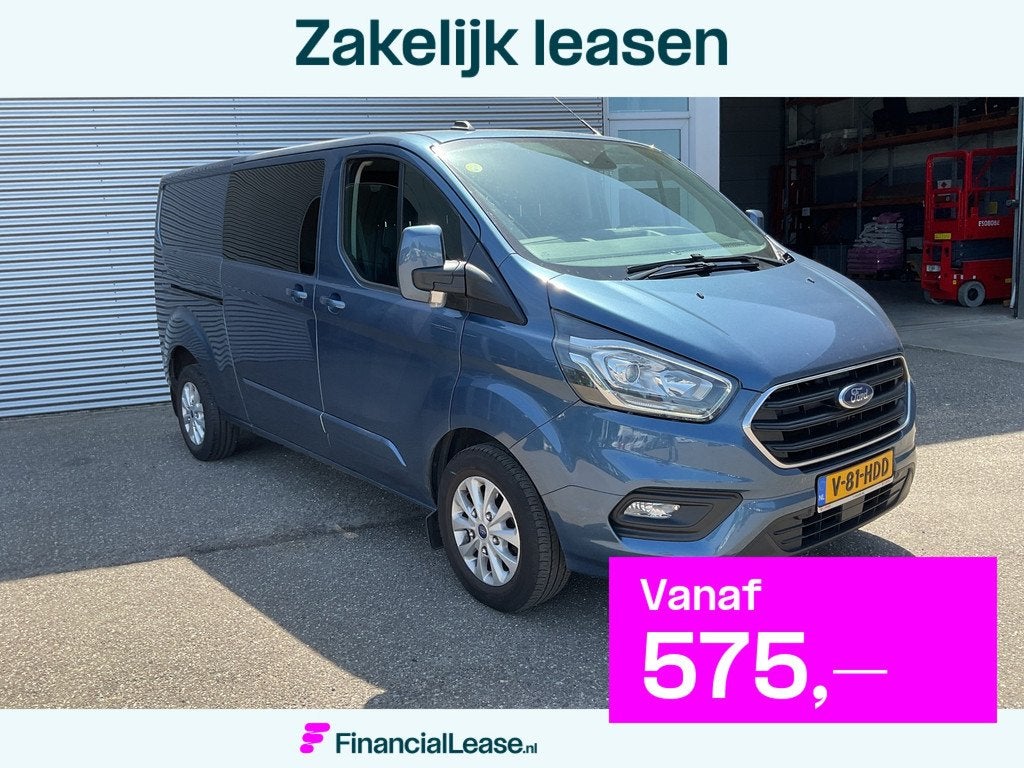 Ford Transit Custom 2.0 TDCI 170 pk Aut. L2 DC Dubbel Cabine, Euro 6, 4 cilinders, Blauw, Diesel